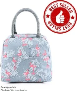 Koeltas - Lunchtas - Volwassenen En Kinderen - Compact & Handig: Zomer - Picknick -School - Lunch - Werk - Grijs Flamingo 17 Koeltas - Lunchtas - Volwassenen En Kinderen - Compact & Handig: Zomer - Picknick -School - Lunch - Werk - Grijs Flamingo -Gekoelde Tassen Winkel 1016x1200 1