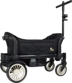 Deryan Luxe Sandy Bolderkar - Duo Buggy - Tandem Buggy - Opvouwbaar - Inklapbare Bolderwagen - Duo Kinderwagen - Zwart -Gekoelde Tassen Winkel 1048x1200