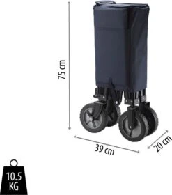 Campart Bolderkar HC-0910 - Opvouwbaar - Bolderwagen Met Stevig Harmonicaframe - Inclusief Opbergtas En Bodemplaat - Blauw -Gekoelde Tassen Winkel 1060x1200