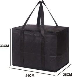 Merkloos 2 Stuks Geïsoleerde Koeltas Met Bodemplaat - Zwart -Gekoelde Tassen Winkel 1129x1200