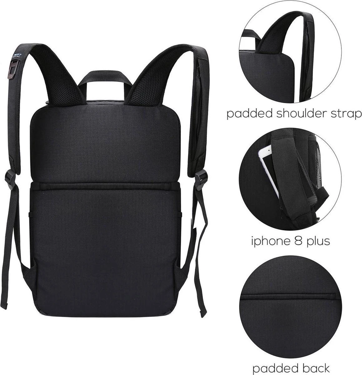 Koeltas Rugzak (28L) - Geschikt Voor 16 Blikjes - Lunchtas Voor Dames En Heren - Zwart 6 Koeltas Rugzak (28L) - Geschikt Voor 16 Blikjes - Lunchtas Voor Dames En Heren - Zwart - Afbeelding 6