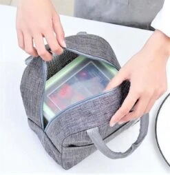 Koeltas - Lunchtas - Volwassenen En Kinderen - Compact & Handig: Zomer - Picknick -School - Lunch - Werk - Klassiek Grijs -Gekoelde Tassen Winkel 1168x1200