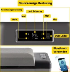 Vevor Auto Koelbox - Mini Koelkast Vriezer - Draagbare Vriezer/Koelkast - Elektrische Koelbox - Mini Vriezer - Auto Koelkast - 35 Liter - Tot -20˚C - 12V/240V - Grijs -Gekoelde Tassen Winkel 1181x1200