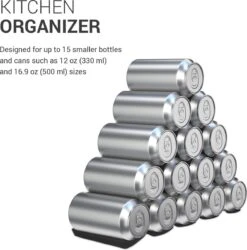 Kwmobile 1x Opvouwbare Houder Voor Flessen En Blikjes - Voor Koelkast En Voorraadkast - Siliconen Flessenhouder In Zwart - 31 X 9,5 X 1 Cm -Gekoelde Tassen Winkel 1184x1200 3