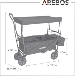 AREBOS Handwagen Vouwbare Dak Handwagen Vouwbare Trolley Uitrustingswagen Zwart 16 AREBOS Handwagen Vouwbare Dak Handwagen Vouwbare Trolley Uitrustingswagen Zwart -Gekoelde Tassen Winkel 1188x1200 6