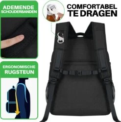 Brisby 4 Laags Geïsoleerde Koeltas Rugzak - 25 Liter - Met Handige Vakken Voor Bestek En Essentials - Waterafstotend Materiaal - Zwart -Gekoelde Tassen Winkel 1192x1200 1