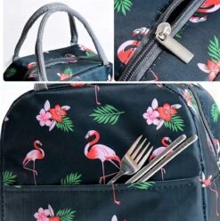 Koeltas - Lunchtas - Volwassenen En Kinderen - Compact & Handig: Zomer - Picknick -School - Lunch - Werk - Zwart Flamingo 13 Koeltas - Lunchtas - Volwassenen En Kinderen - Compact & Handig: Zomer - Picknick -School - Lunch - Werk - Zwart Flamingo -Gekoelde Tassen Winkel 1195x1200 1