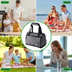 Brisby 4 Laags Geïsoleerde Koeltas - Lunchtas 10 Liter - Donkergrijs -Gekoelde Tassen Winkel 1197x1200 12