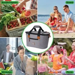 Brisby 4 Laags Geïsoleerde Koeltas - Boodschappentas 21 Liter - Grijs -Gekoelde Tassen Winkel 1197x1200 2