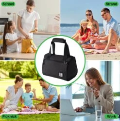 Brisby 4 Laags Geïsoleerde Koeltas - Lunchtas 10 Liter - Zwart -Gekoelde Tassen Winkel 1197x1200 9