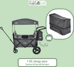 FableKids LEO X4Plus Opvouwbare Wagen Met Dak Fossil Grey 19 FableKids LEO X4Plus Opvouwbare Wagen Met Dak Fossil Grey -Gekoelde Tassen Winkel 1200x1089 1