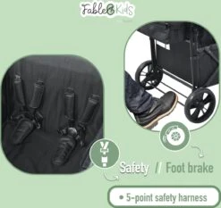 FableKids LEO X4Lite Opvouwbare Handkar Met Dak Onyx Zwart -Gekoelde Tassen Winkel 1200x1134 8