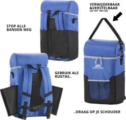 Dutch Mountains Koeltas Rugzak | Cooler Backpack 20 Liter | Picknicktas | Lunchtas | Koelrugzak | Strandtas | Blauw -Gekoelde Tassen Winkel 1200x1145
