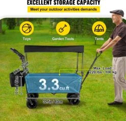 LOUVAINS® Bolderkar Opvouwbaar - Bolderkar - Bolderwagen - Bolderkar Kinderenvervoer - Bolderkar Opvouwbaar Met Massieve - Bolderkar Opvouwbaar Luchtbanden - Bolderkar Opvouwbaar Met Duwstang -Gekoelde Tassen Winkel 1200x1153 7