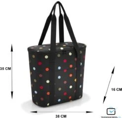 Reisenthel Thermoshopper Koeltas - 15L - Dots Zwart -Gekoelde Tassen Winkel 1200x1159