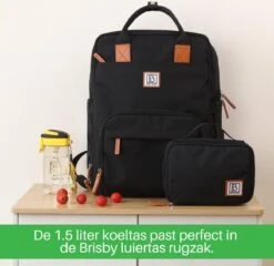 Brisby 4 Laags Geïsoleerde Koeltas - Lunchtas 1.5 Liter - Zwart -Gekoelde Tassen Winkel 1200x1167 2