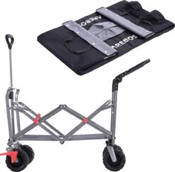 AREBOS Handkar | Transportwagen | Apparatuurwagen | Opvouwbaar | Duwstang| Zwart -Gekoelde Tassen Winkel 1200x1177 2