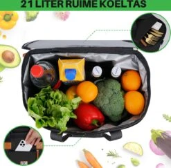 Brisby 4 Laags Geïsoleerde Koeltas - Boodschappentas 21 Liter - Zwart -Gekoelde Tassen Winkel 1200x1180 4