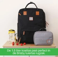 Brisby 4 Laags Geïsoleerde Koeltas - Lunchtas 1.5 Liter - Lichtgrijs -Gekoelde Tassen Winkel 1200x1181 3
