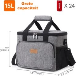 Lunchtas - Koeltas Voor Dames En Heren - Cool Bag - 4 Laags Geïsoleerde Koeltas - Kleine Cooler - Lunch Box - Lunchtas 15 Liter -Gekoelde Tassen Winkel 1200x1189 3
