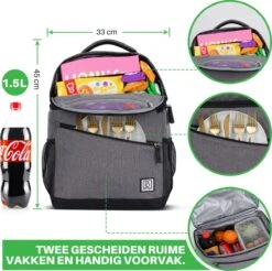 Brisby 4 Laags Geïsoleerde Koeltas Rugzak - 25 Liter - Met Handige Vakken Voor Bestek En Essentials - Waterafstotend Materiaal - Donkergrijs 13 Brisby 4 Laags Geïsoleerde Koeltas Rugzak - 25 Liter - Met Handige Vakken Voor Bestek En Essentials - Waterafstotend Materiaal - Donkergrijs -Gekoelde Tassen Winkel 1200x1196