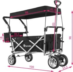 Tectake - Opvouwbare Bolderwagen Handkar Nico Zwart - 403549 15 Tectake - Opvouwbare Bolderwagen Handkar Nico Zwart - 403549 -Gekoelde Tassen Winkel 1200x1197 9