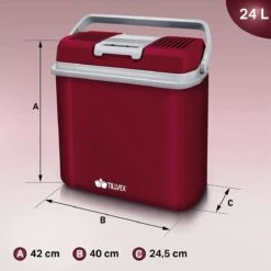 Tillvex- Koelbox, Coolbox, 24 Liter, Rood -Gekoelde Tassen Winkel 1200x1199 2