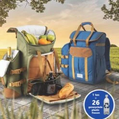 Cabinmax Koeltas - Koelrugzak - Picknick - Picknicktas Met Flessenhouder - Koelrugtas 24L - Olive Green -Gekoelde Tassen Winkel 1200x1200 168