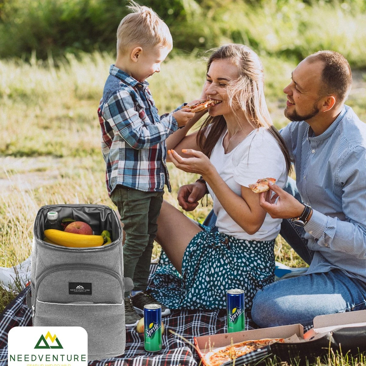 Needventure Koeltas - Lunchtas - Koelrugtas - Picknicktas - 20 Liter - Flessenhouder - Bieropener - Grijs 3 Needventure Koeltas - Lunchtas - Koelrugtas - Picknicktas - 20 Liter - Flessenhouder - Bieropener - Grijs - Afbeelding 3