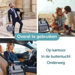 ForDig Lunchtas Grijs - Koeltas Gemaakt Van 600D Polyester Met PEVA-Voering - Ruimte Voor Lunchtrommel / Snacks / Blikjes - Koel Tas Met Mesh Opbergruimtes En Ruimte Voor Bestek - Lunch Tas Cool Bag - Coolerbag - Kleine Cooler -Gekoelde Tassen Winkel 1200x1200 204