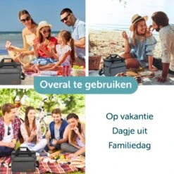 ForDig Koeltas L Zwart (15 Liter) - Gemaakt Van 600D Polyester Met PEVA-Voering - Ruimte Voor 20 Blikjes Of 10 Halve Liter Flessen - Opvouwbaar Koel Tas Met Easy-Acces Flap - Ruimte Voor Bestek - Picknick Cool Bag - Coolerbag - Grote Cooler -Gekoelde Tassen Winkel 1200x1200 240