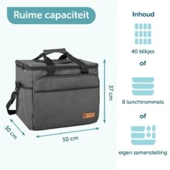ForDig Koeltas XL Zwart (30 Liter) - Gemaakt Van 600D Polyester Met PEVA-Voering - Ruimte Voor 40 Blikjes Of 20 Halve Liter Flessen - Opvouwbaar Koel Tas Met Easy-Acces Flap - Ruimte Voor Bestek - Picknick Cool Bag - Coolerbag - Grote Cooler -Gekoelde Tassen Winkel 1200x1200 268