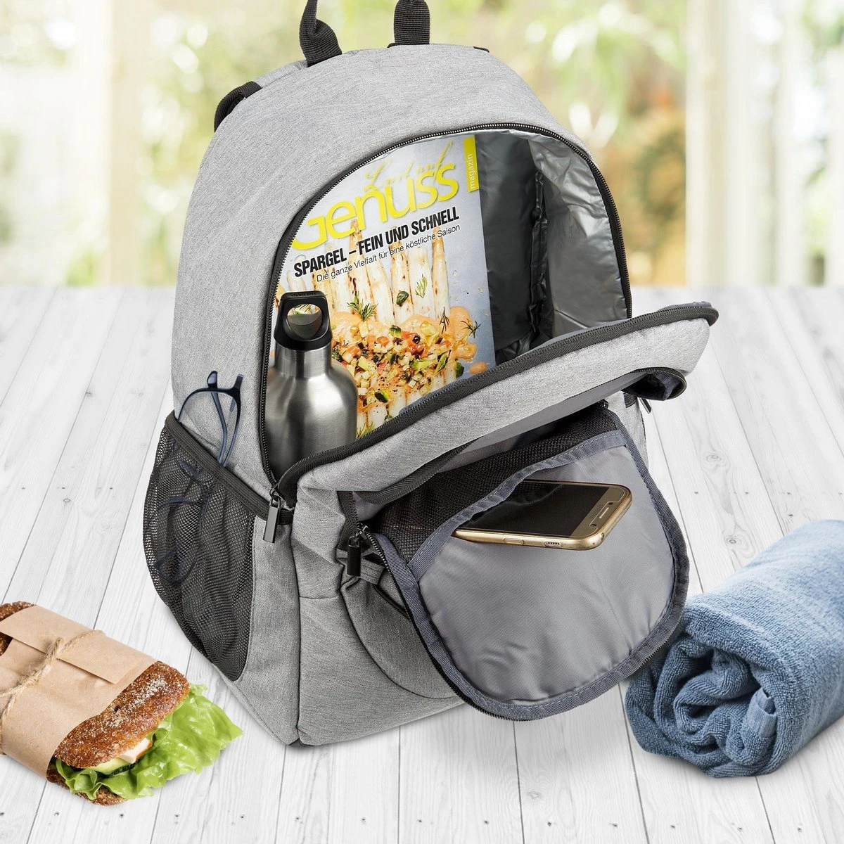 Bomoe Koeltas Rugzak IceBreezer KR45 Koelrugzak Grijs 45x19x33 Cm - 25 Liter 3 Bomoe Koeltas Rugzak IceBreezer KR45 Koelrugzak Grijs 45x19x33 Cm - 25 Liter - Afbeelding 3