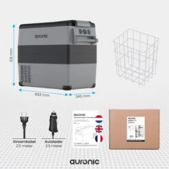 Auronic Elektrische Koelbox - 49.5L - Compressor - 12V En 240V - Grijs 13 Auronic Elektrische Koelbox - 49.5L - Compressor - 12V En 240V - Grijs -Gekoelde Tassen Winkel 1200x1200 452