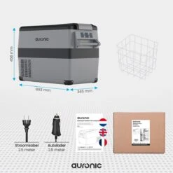 Auronic Elektrische Koelbox - 40.5L - Compressor - 12V En 240V - Grijs -Gekoelde Tassen Winkel 1200x1200 582