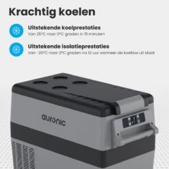 Auronic Elektrische Koelbox - 40.5L - Compressor - 12V En 240V - Grijs -Gekoelde Tassen Winkel 1200x1200 588