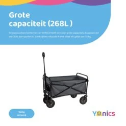 YUNICS® Bolderkar Opvouwbaar - Bolderwagen Met Stevig Harmonicaframe - Draaibare Wielen - 70KG Draagkracht - Groen -Gekoelde Tassen Winkel 1200x1200 624