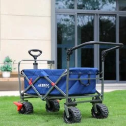 AREBOS Handkar | Transportwagen | Apparatuurwagen | Opvouwbaar | Duwstang| Blauw -Gekoelde Tassen Winkel 1200x1200 630