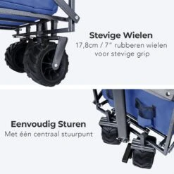 LifeGoods Bolderkar - Opvouwbaar - Tot 80KG - 94L - Wasbaar Polyester - 98x45cm - Blauw/Grijs -Gekoelde Tassen Winkel 1200x1200 647