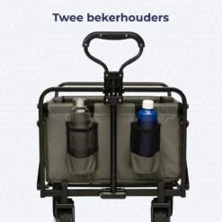 LifeGoods Bolderkar - Opvouwbaar - Draaibare Wielen - 2 Standen - 70KG Draagkracht - Groen -Gekoelde Tassen Winkel 1200x1200 679
