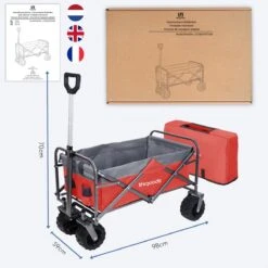 LifeGoods Bolderkar - Opvouwbaar - Tot 80KG - 94L - Wasbaar Polyester - 98x45cm - Rood/Grijs 16 LifeGoods Bolderkar - Opvouwbaar - Tot 80KG - 94L - Wasbaar Polyester - 98x45cm - Rood/Grijs -Gekoelde Tassen Winkel 1200x1200 705