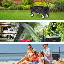 LifeGoods Bolderkar - Opvouwbaar - Draaibare Wielen - 2 Standen - 70KG Draagkracht - Zwart -Gekoelde Tassen Winkel 1200x1200 714