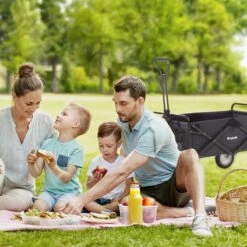 LifeGoods Bolderkar - Opvouwbaar - Draaibare Wielen - 2 Standen - 70KG Draagkracht - Zwart -Gekoelde Tassen Winkel 1200x1200 715