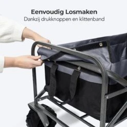 LifeGoods Bolderkar - Opvouwbaar - Tot 80KG - 94L - Wasbaar Polyester - 98x45cm - Zwart/Grijs -Gekoelde Tassen Winkel 1200x1200 727