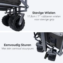 LifeGoods Bolderkar - Opvouwbaar - Tot 80KG - 94L - Wasbaar Polyester - 98x45cm - Zwart/Grijs -Gekoelde Tassen Winkel 1200x1200 729