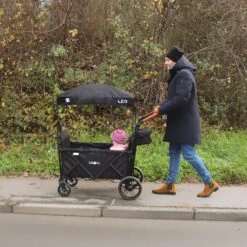 FableKids LEO X4Lite Opvouwbare Handkar Met Dak Onyx Zwart -Gekoelde Tassen Winkel 1200x1200 763