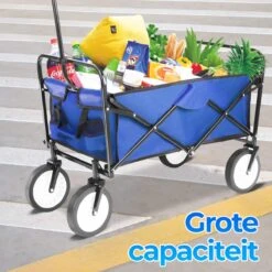 Merkloos Bolderkar - Bolderkar Opvouwbaar - Bolderwagen - Bolderwagen Opvouwbaar - Blauw -Gekoelde Tassen Winkel 1200x1200 780