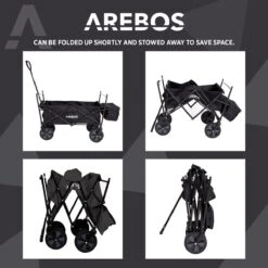 AREBOS Handwagen Vouwbare Dak Handwagen Vouwbare Trolley Uitrustingswagen Zwart 14 AREBOS Handwagen Vouwbare Dak Handwagen Vouwbare Trolley Uitrustingswagen Zwart -Gekoelde Tassen Winkel 1200x1200 783