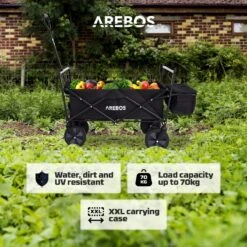 AREBOS Handwagen Vouwbare Dak Handwagen Vouwbare Trolley Uitrustingswagen Zwart 19 AREBOS Handwagen Vouwbare Dak Handwagen Vouwbare Trolley Uitrustingswagen Zwart -Gekoelde Tassen Winkel 1200x1200 786