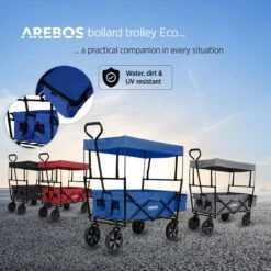 AREBOS Handwagen Vouwbare Dak Handwagen Vouwbare Trolley Uitrustingswagen Blauw 15 AREBOS Handwagen Vouwbare Dak Handwagen Vouwbare Trolley Uitrustingswagen Blauw -Gekoelde Tassen Winkel 1200x1200 825